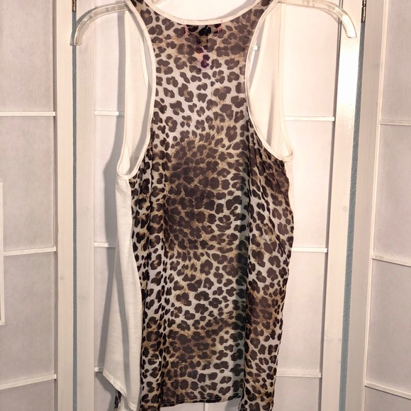 Sugar High Tank- Animal Print Chiffon back. - Picture 4 of 5